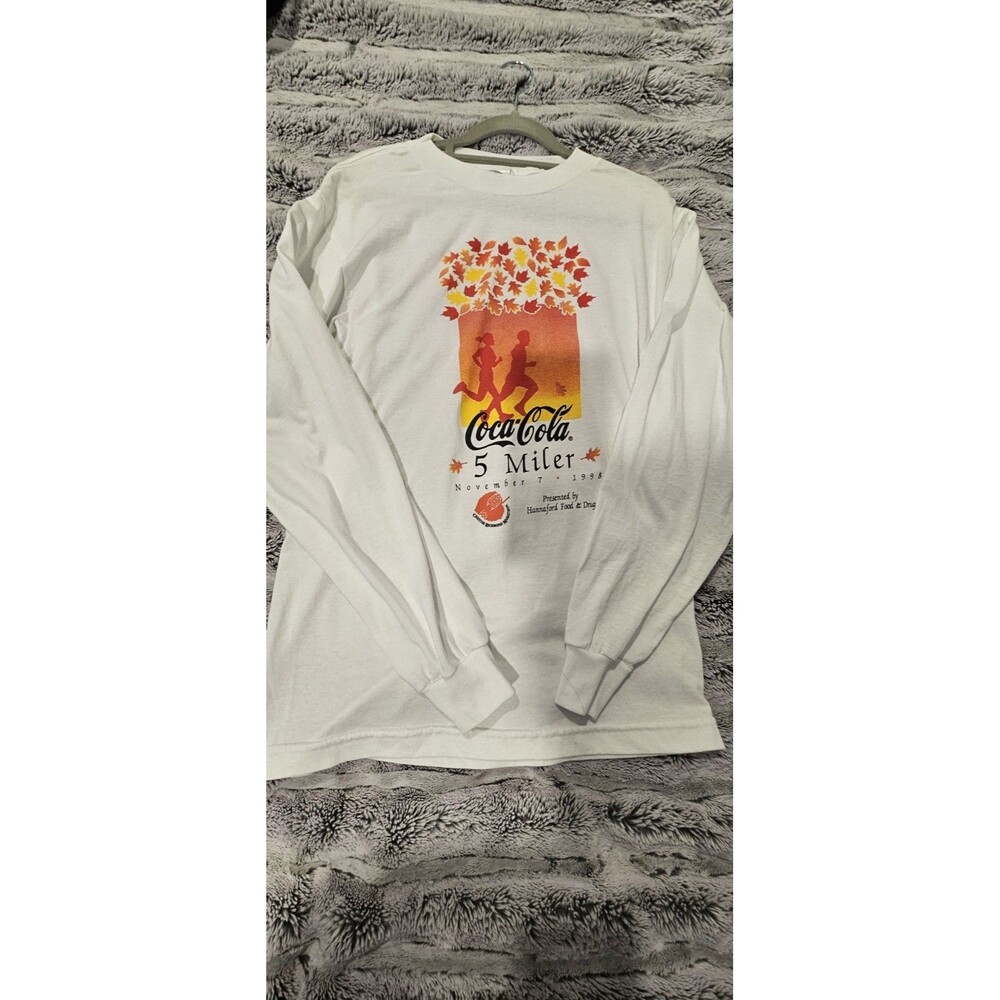 Coca-Cola 5 Miler 1998 White Long Sleeve Original Event Shirt